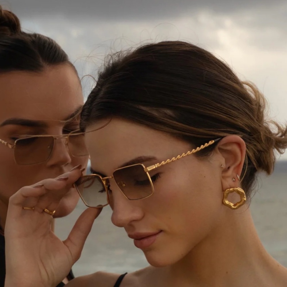BRAND NEW Tezza LELLO X AUREUM Sunglasses in Mushroom Truffle